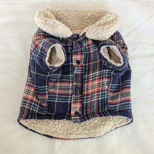 Offline / Offleash By Aerie Fleece Lined Snap Closure Plaid Dog Jacket - Small